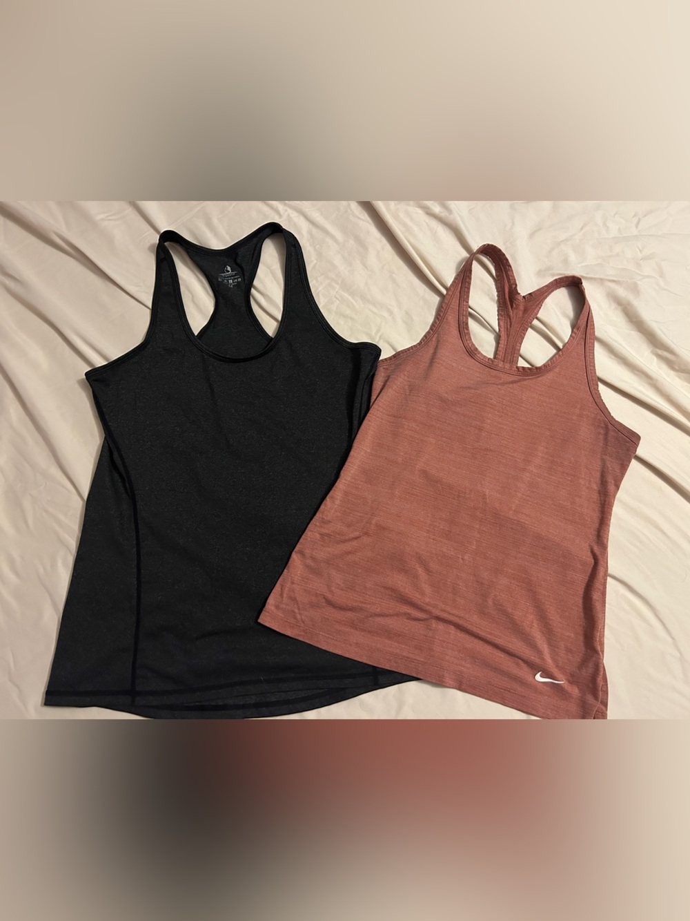 Nike Dri-Fit and Icyzone tank top bundle in black and mauve, size M #activewear